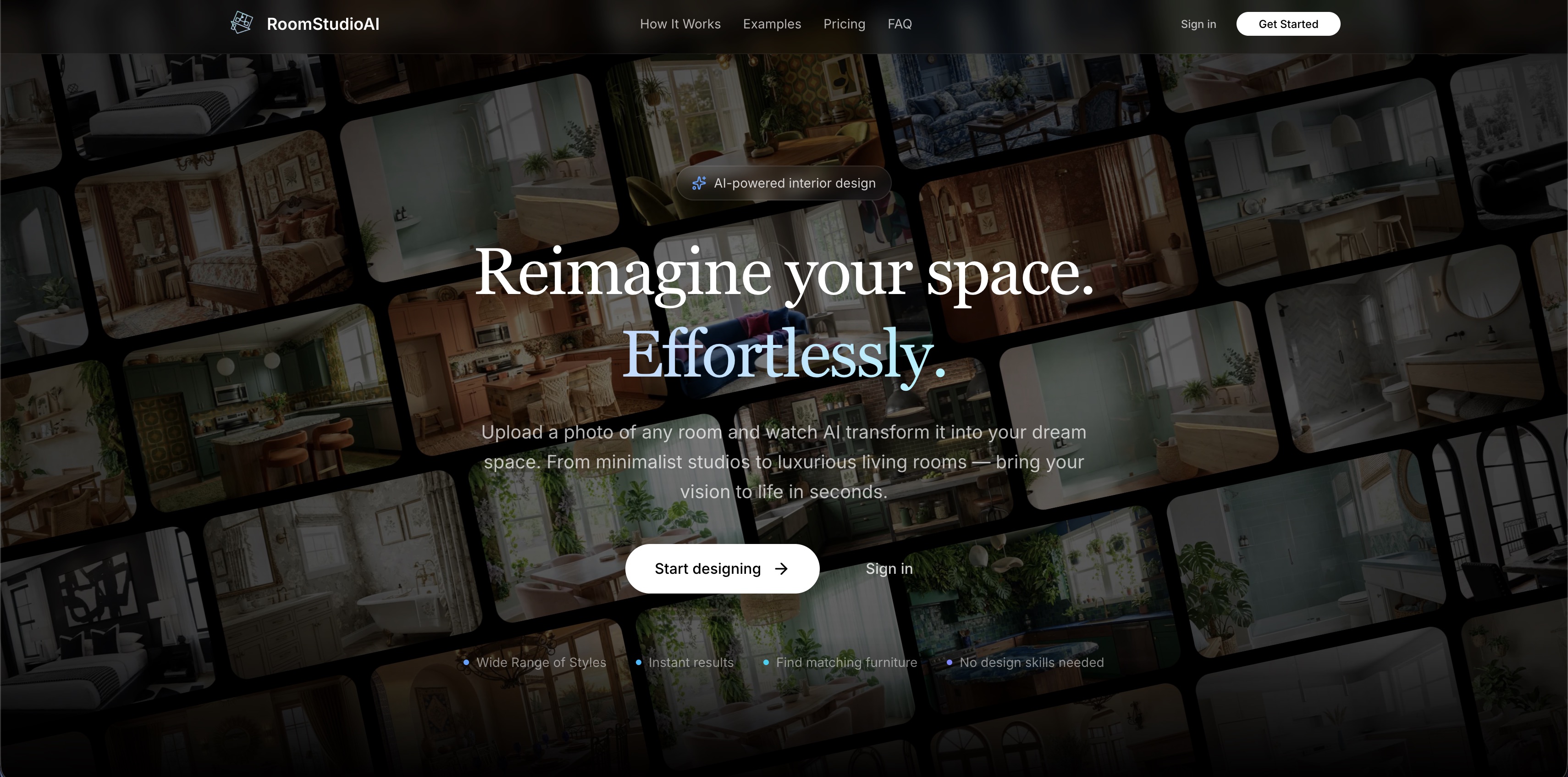 RoomStudioAI - AI Interior Design Tool | Transform Any Room Instantly